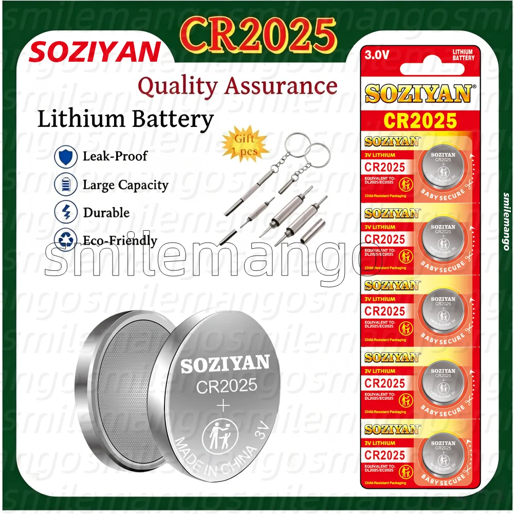 New 5003L Lithium Button Coin Battery CR2025 DL2025 BR2025 3V Long Lasting High for Watches Remotes Calculators Electronics