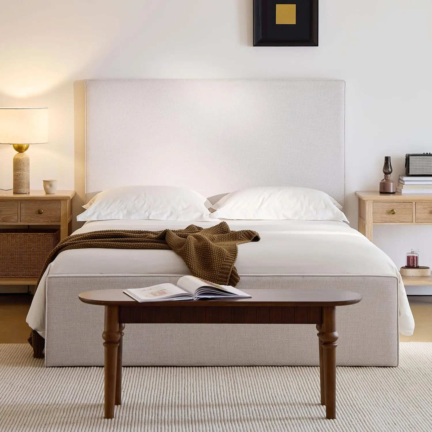 Upholstered Platform Bed Frame, 52
