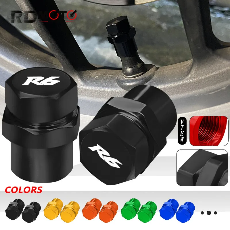 

R6 R7 Motorcycle Accessories CNC Aluminum Wheel Tire Valve Caps Airtight Covers For YZF-R6 YZF-R7 yzf r6 r7