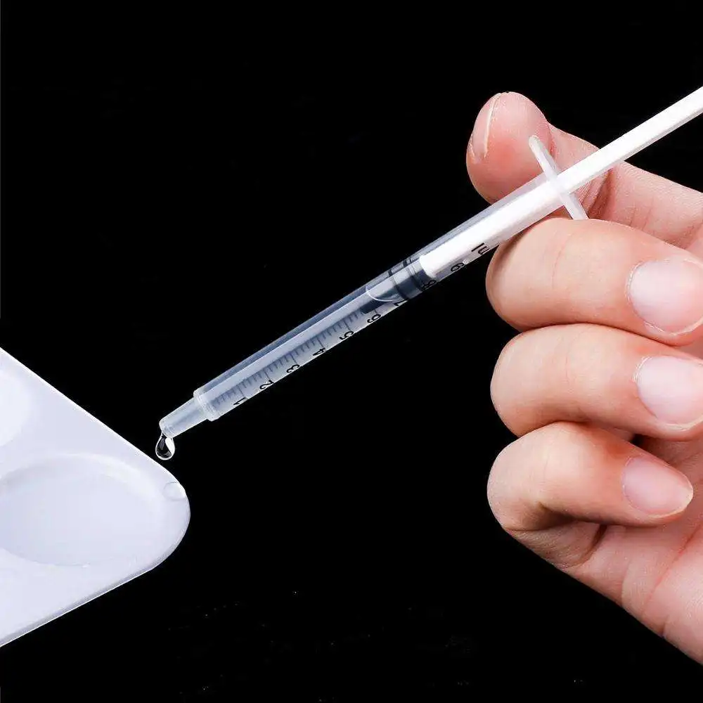1 مل معقمة بشكل فردي يمكن التخلص منها - محاقن فم مستقيمة، عالية الدقة للمختبرات العلمية، عبوة من 100 قطعة #5