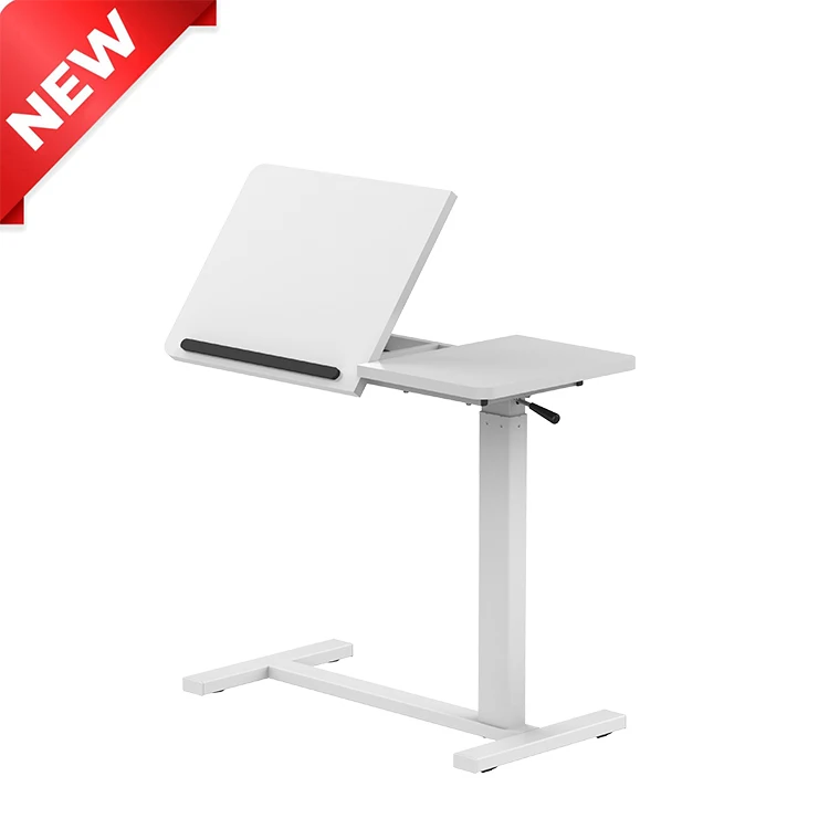 

2025 хит продаж, надясной стол в больницах и клинике, медицинская пневматическая прикроватная тумбочка с регулируемой высотой и колесиками