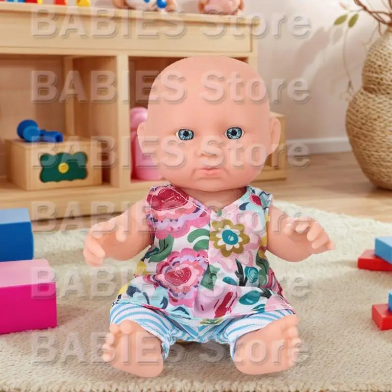 C9GB 16.5cm Búp bê trẻ thực tế Reborns Búp bê với bộ đồ đáng yêu Cuộc sống trên quần áo như giáo dục Reborns Búp bê nuôi dạy