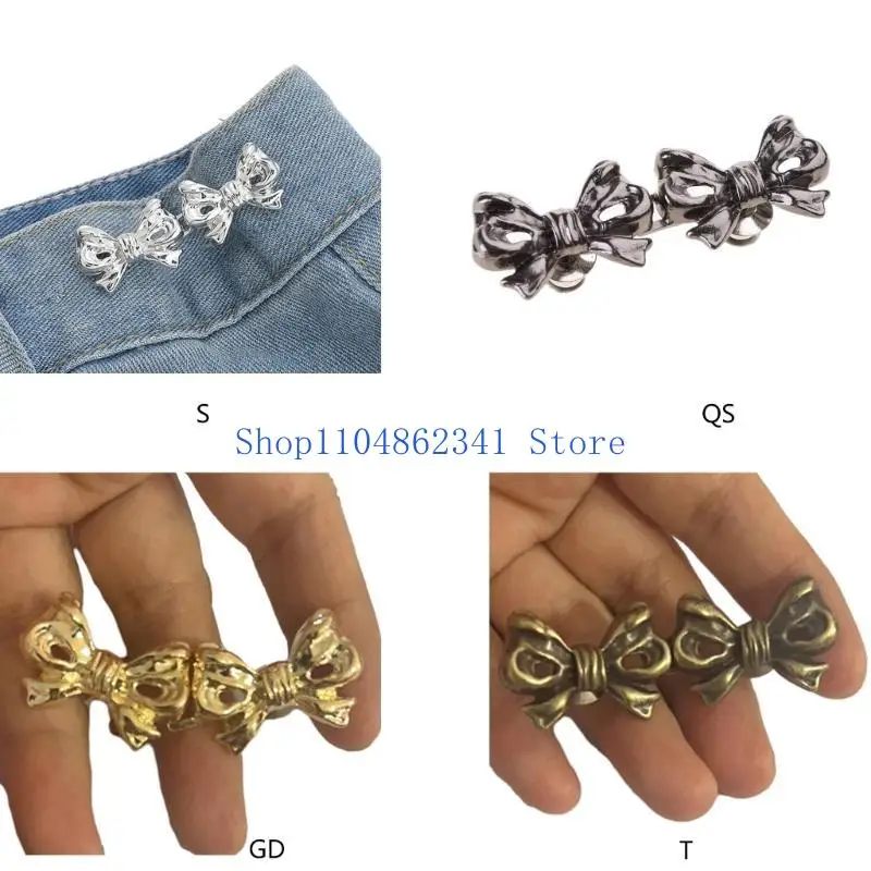 5asd Arcos Pant Pin Jean Button Pins Sem Costura Cintura Botão Fivela Cintura Botão Instantâneo