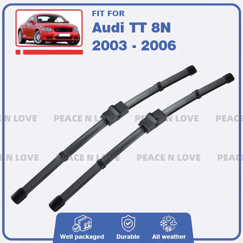

Car Front Wiper Blades For Audi TT MK1 8N 2003 2004 2005 2006 Car Auto Accessories Window Windscreen Windshield Rubber Brushes