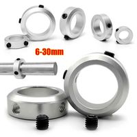 1PC Aluminum Alloy Fixed Locking Limit Ring 6-30mm Diameter Stop Screw Type Shaft Collar Retainer Locator with Screws