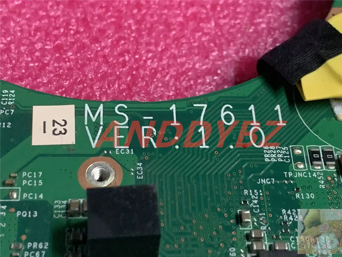 Original MS-17611 VER 1.0 FOR MSI MS-1761 GT780 GT780DX LAPTOP Motherboard  100% Working OK