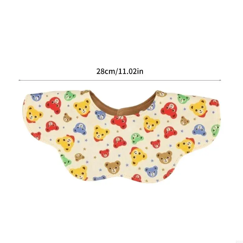 R66D Perlindungan Bib Bayi Mengiler 360 Katun Reversibel untuk Waktu Menyusui Dua Sisi