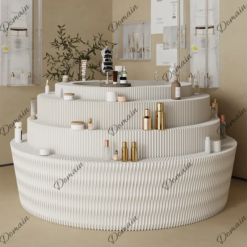 81 N Foldable exhibition display rack booth ring middle island multi-layer strip booth rack shopping mall exhibition