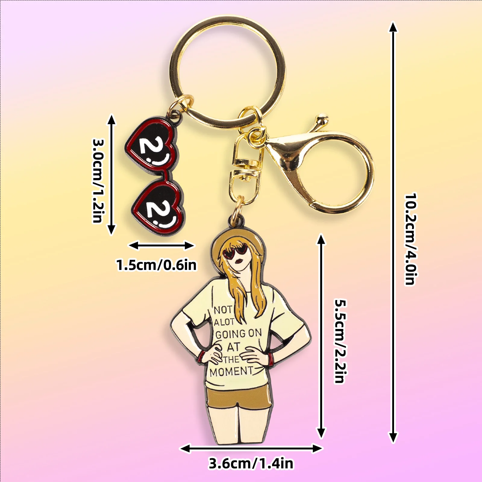 Taylor Swift Keychain Lovely 1989 Rock Girl Metal Guitar Pendant Fans Collection for Men Women Backpack Party Accessories Gifts view 3