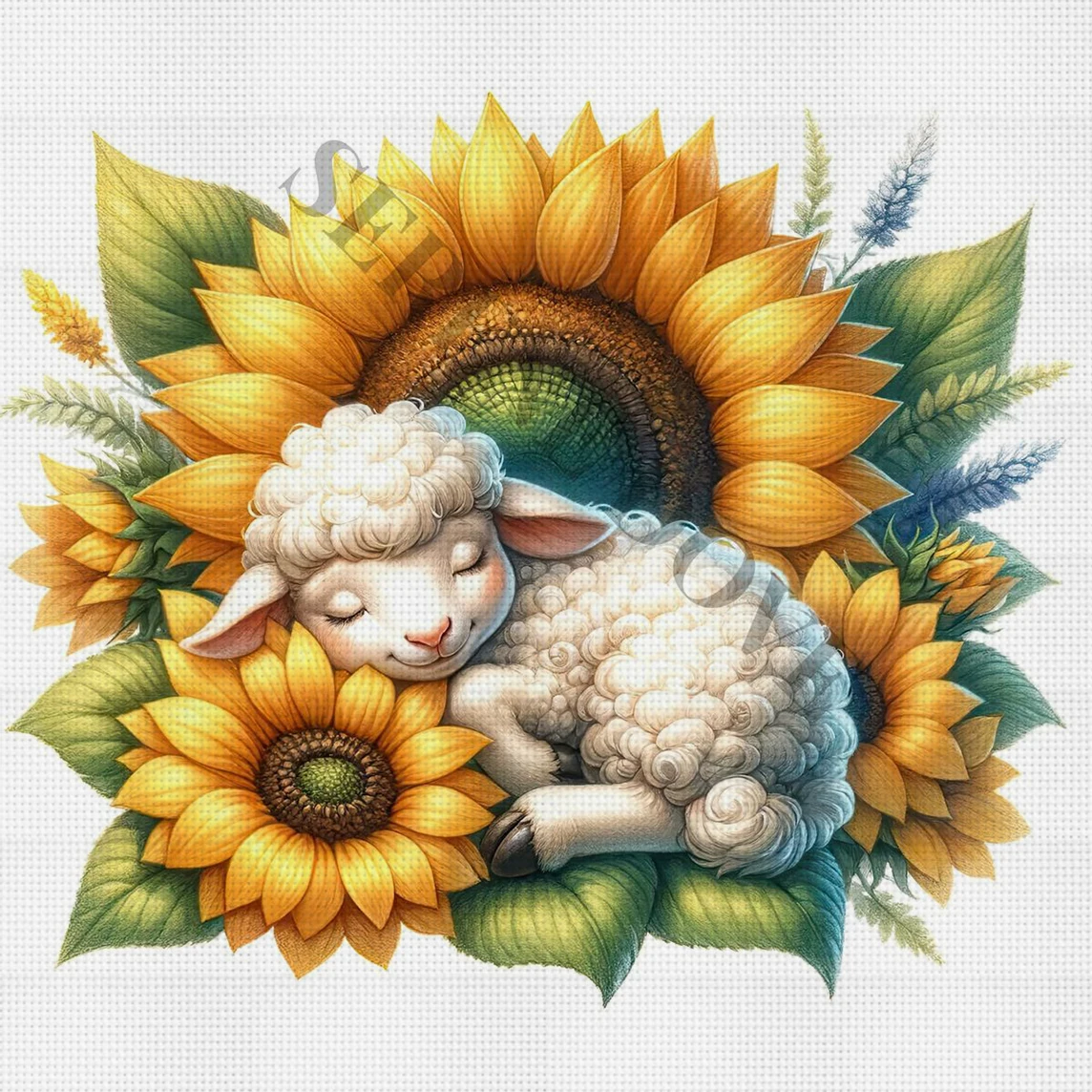 Warmes Sonnenblumen-Kreuzstich-Set zum Selbermachen, 11CT-Stickerei, Heimwanddekoration, Geschenk, handgefertigtes Material, rahmenlos, halbfertig, 36 x 36 cm