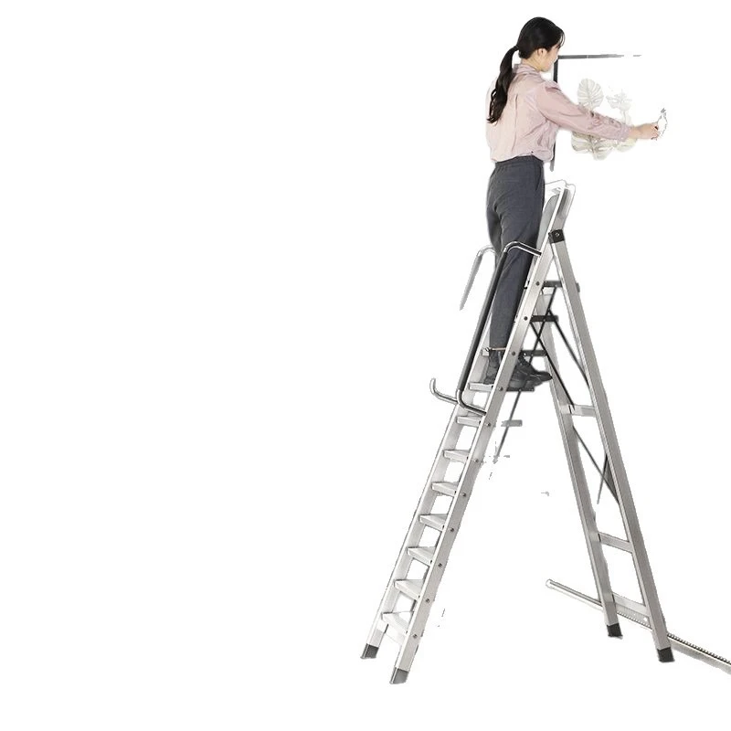 

Ladder Household Aluminum Alloy Stainless Steel Herringbone Ladder Folding Project Thickened Indoor