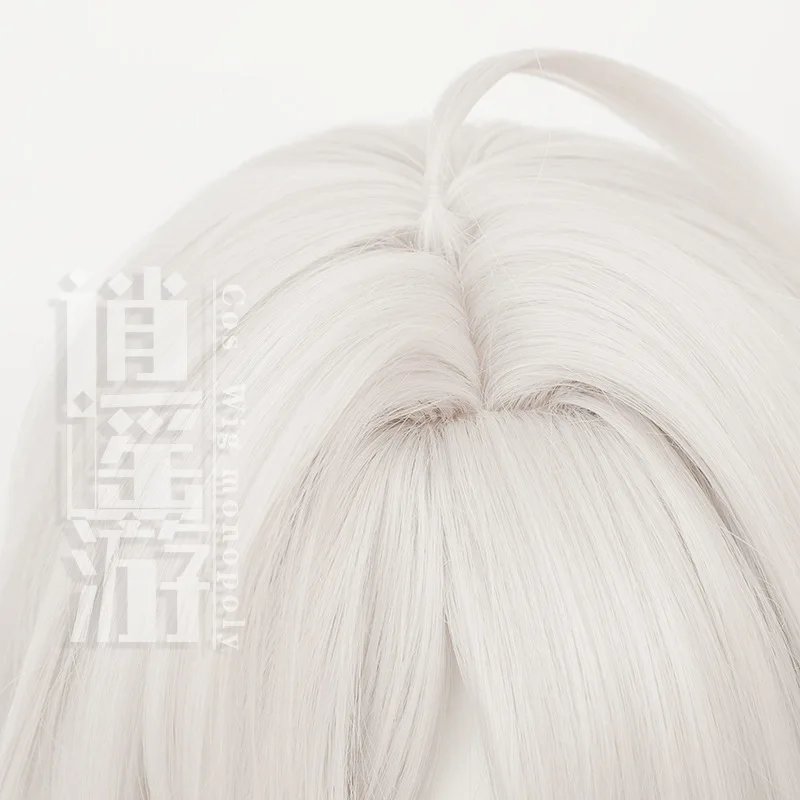 Acheron Cosplay Wig Game Honkai: Star 110-115CM Silver White Heat-resistant Synthetic Hair Halloween Party Cosplay Wigs+wig Cap