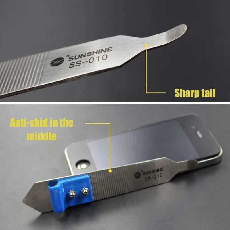 SS-010 Crowbars Super Hard Dual End Stainless Steel Disassemble Open Frame Tools Anti-slip Design Mobile Phone Repair Tools