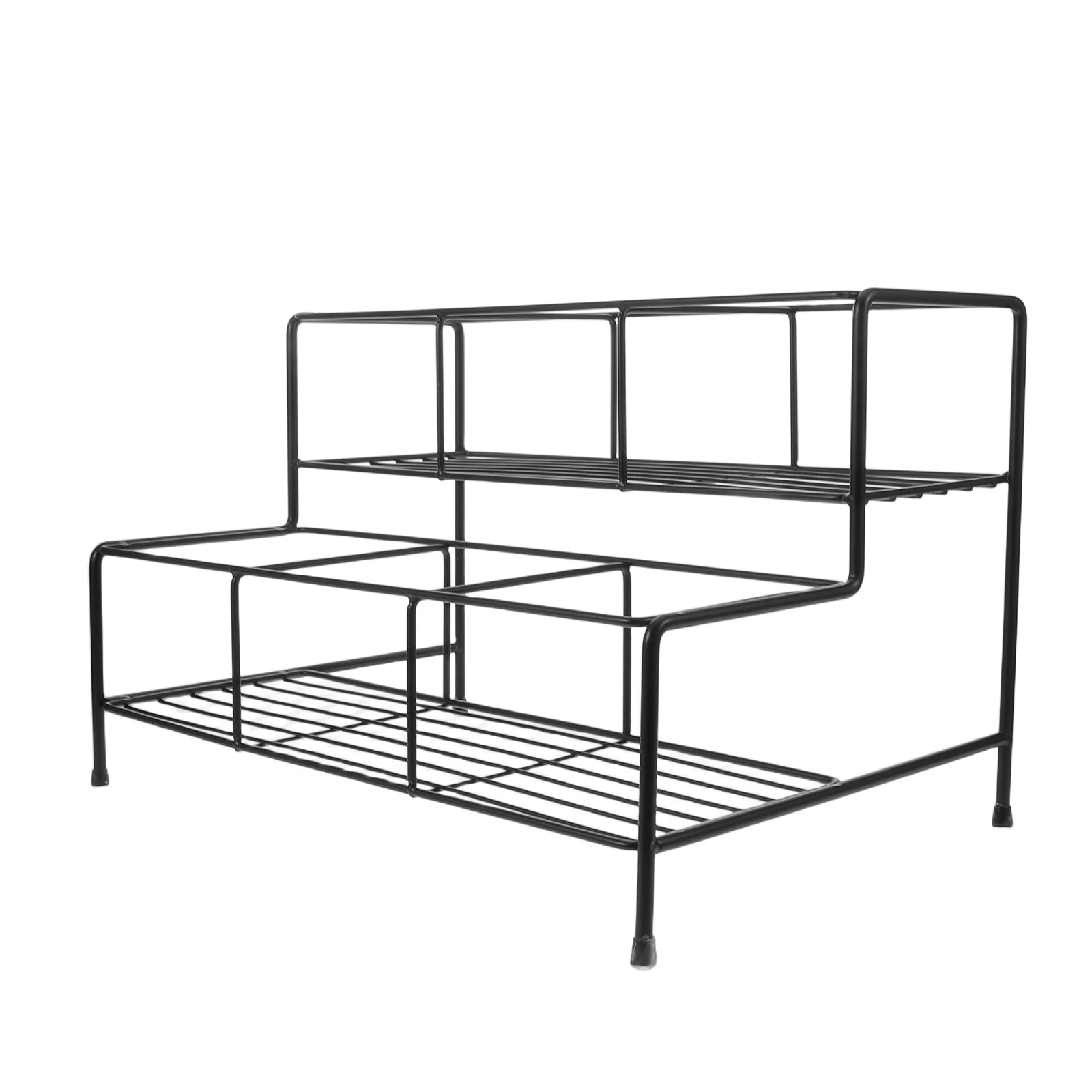 Soporte de Metal de 2 Niveles para Botellas de Sirope - Estante de Almacenamiento de Bebidas que Ahorra Espacio para Barra de Café, Encimera de Cocina - Estante para Botellas de Sirope