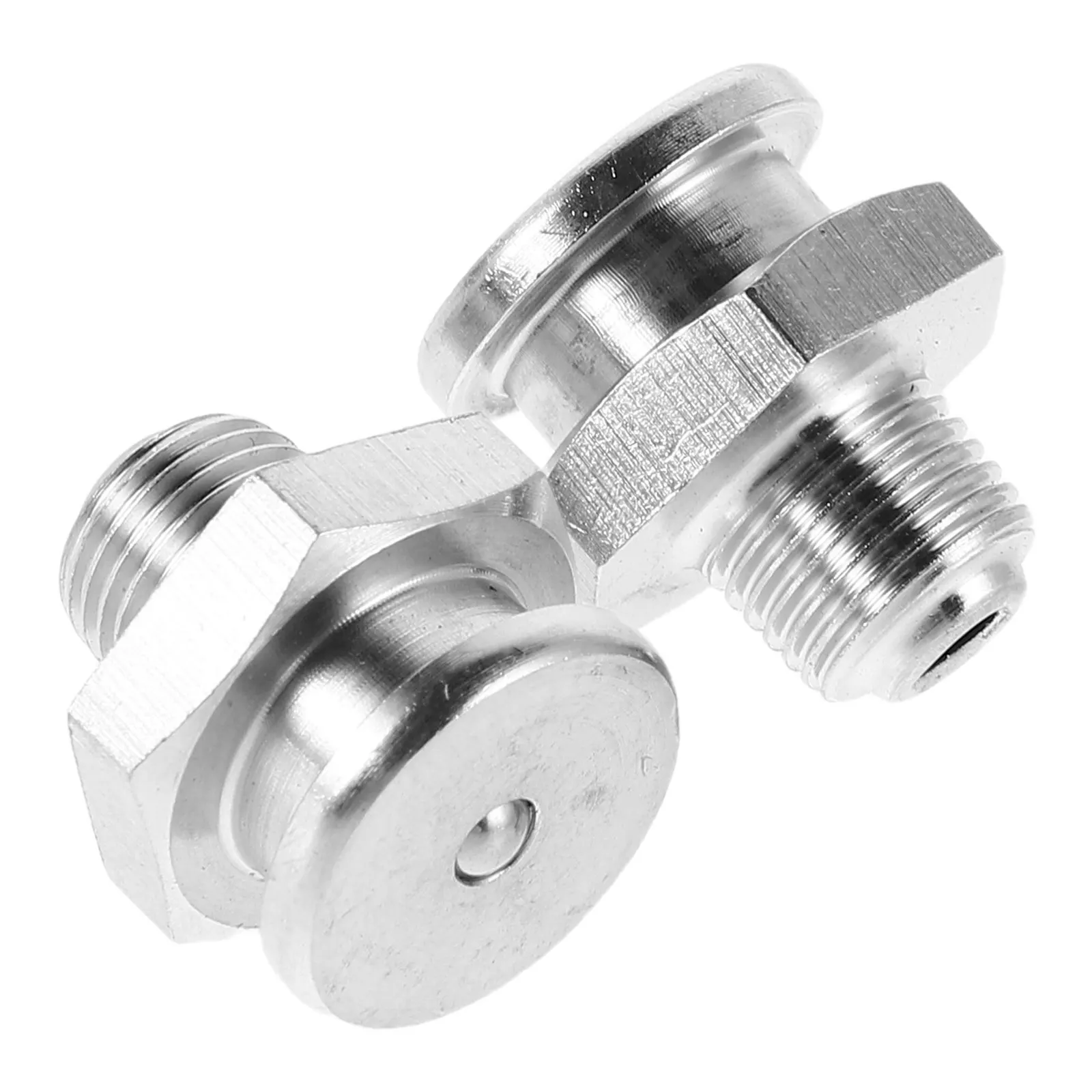 2Pcs Grease Nipple Stainless Steel Flat Lock Marine Grease Fitting Straight Zerk Hydraulic Fitting Connector Tool Oil Injection