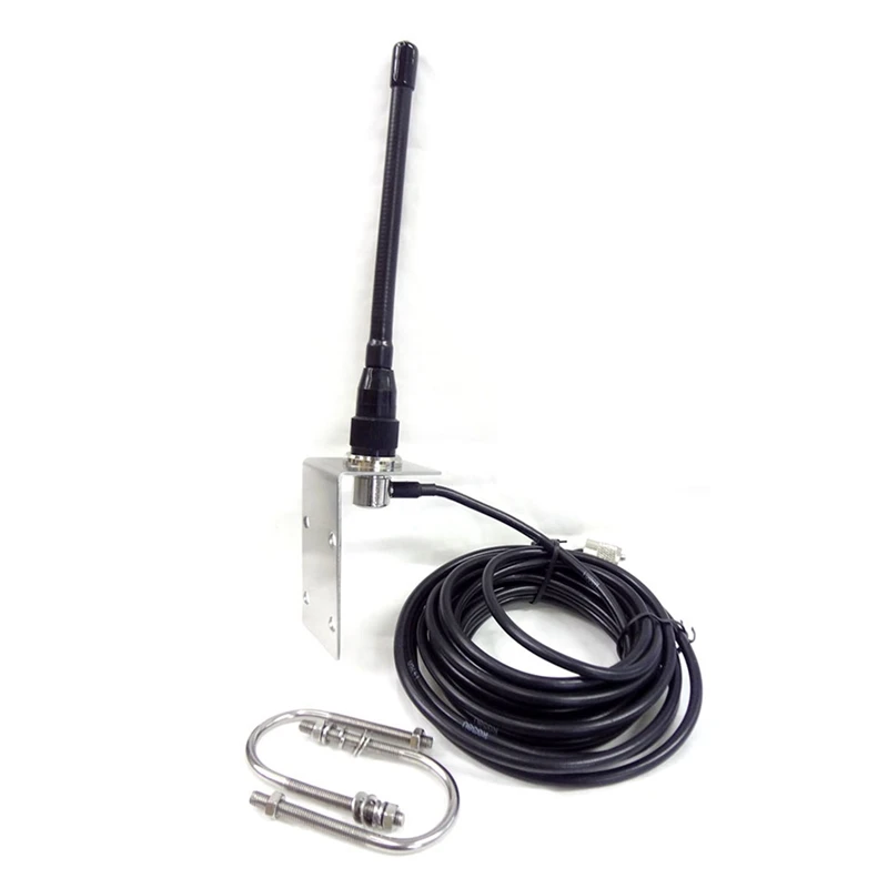 2X VHF Marine Antenna 156-163Mhz Rubber Waterproof Mast Aerial With 5M RG-58 Cable For Boat Sailboat Yacht