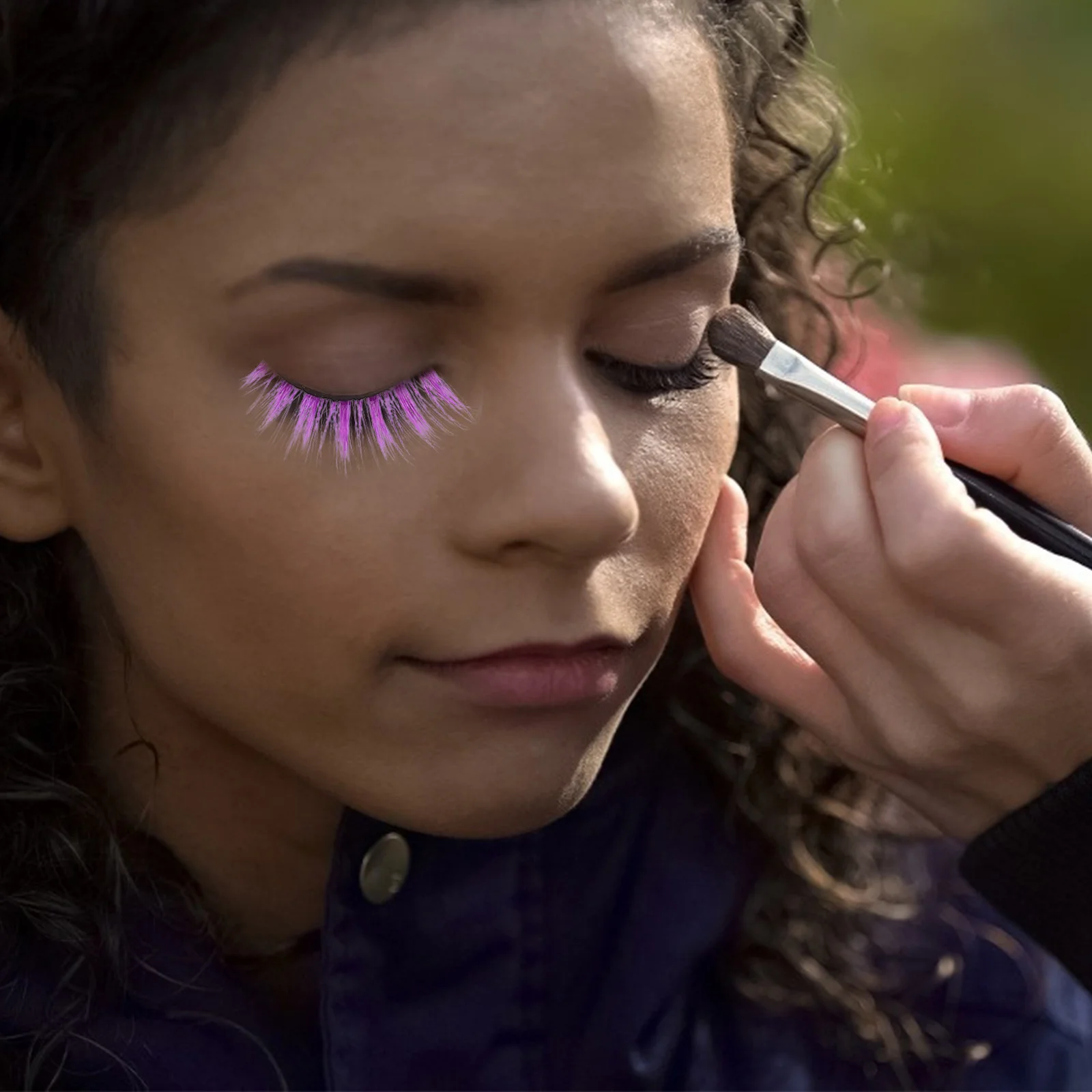 

5 Pairs 3D False Eyelashes Colorful Fiber Lashes For Halloween Party Makeup Stage Performance Reusable Dense Fake Eyelashes