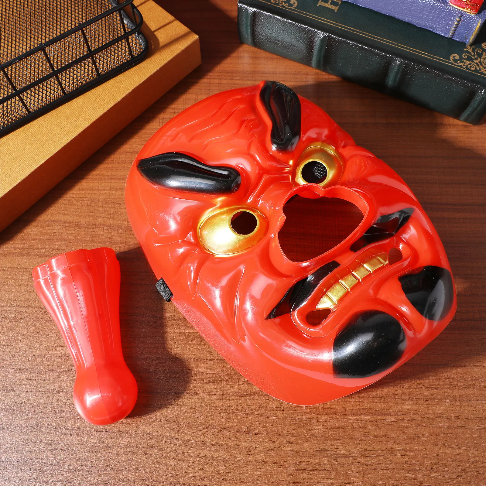 Máscara de samurái japonés para Cosplay, mascarada de teatro, suministros para fiesta de mujer, maquillaje Tengu para hombre