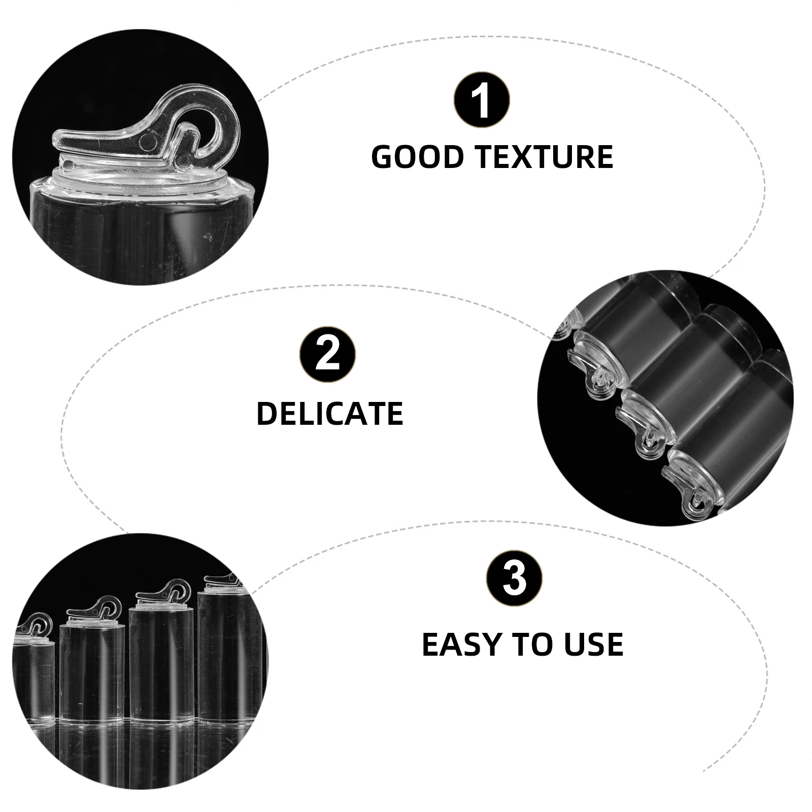 

1 Set 7Pcs Fine Craftsmanship Acrylic Ring Holders Attractive Display Racks Organizer Semi Precious Stones