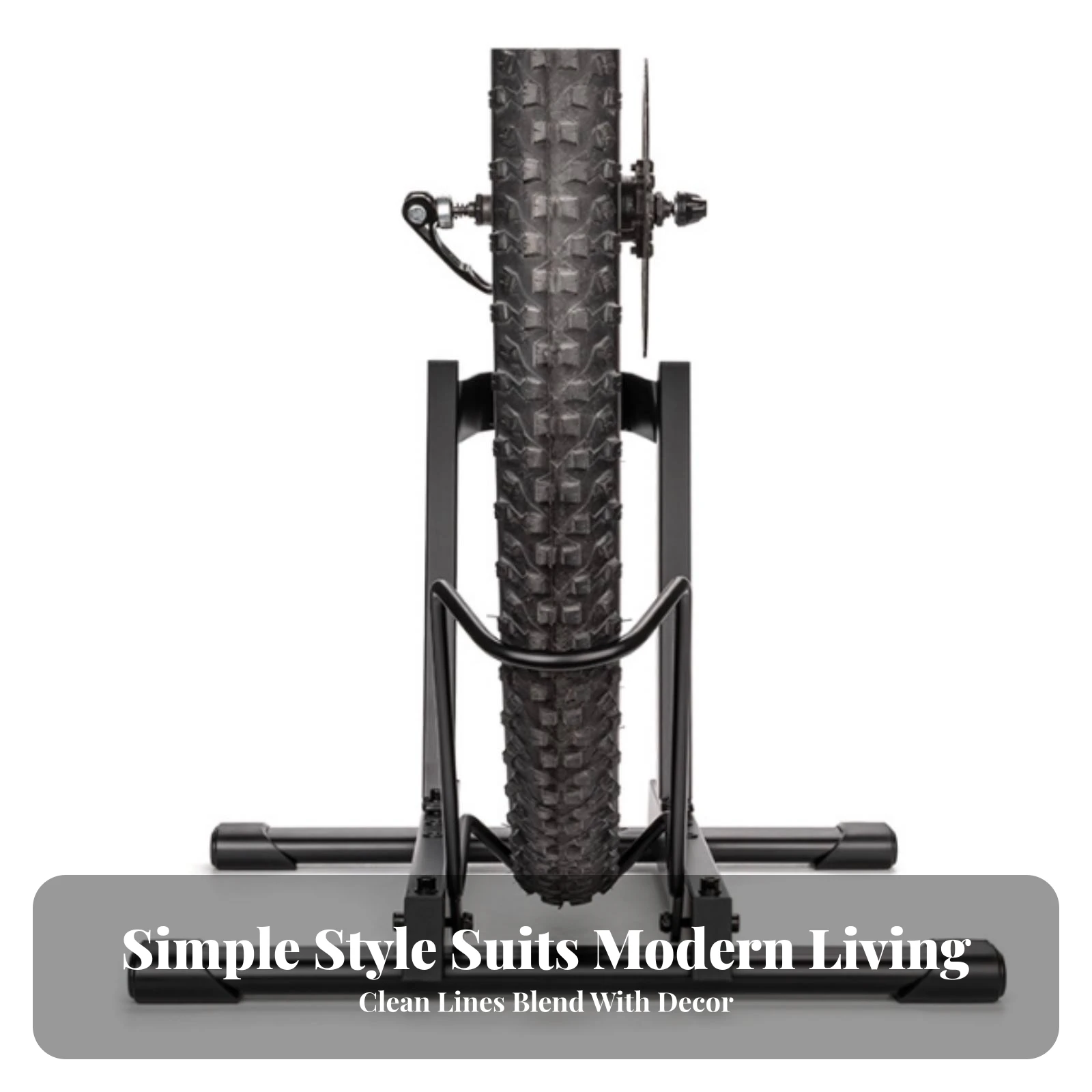 

Bike Support Stand Curved Cradle Bike Parking Stand Freestanding Bike Holder Black Upright Bike Rack Stable Frame
