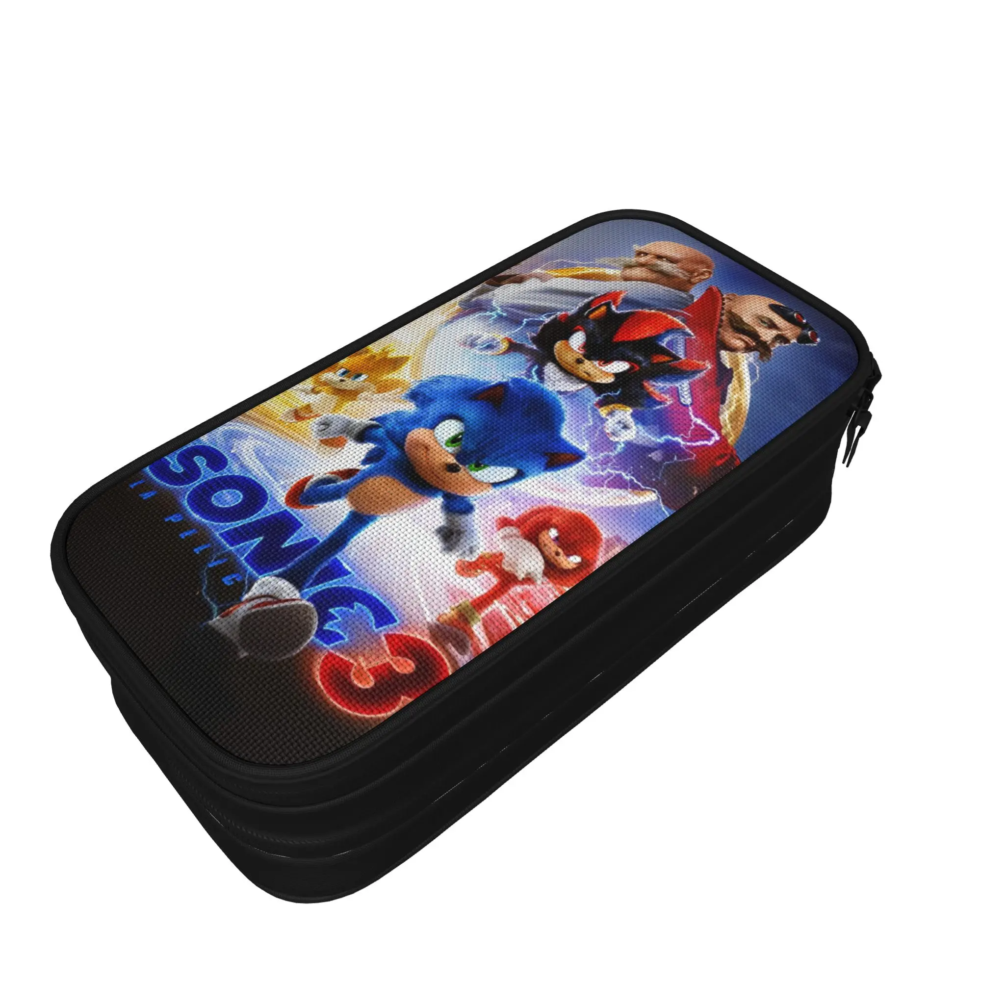 Shadow The Hedgehog Federmäppchen, schöne Taschen für Studenten, große Aufbewahrung, Schulbedarf, Kosmetik-Federmäppchen