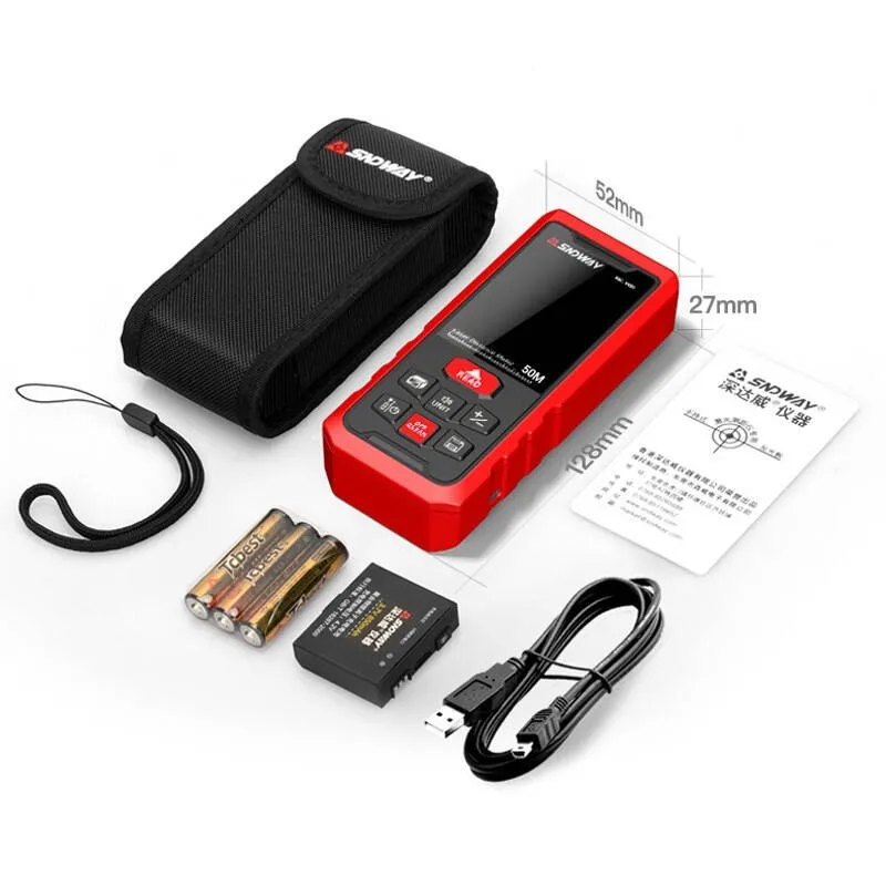 

SW-50D Indoor and Outdoor Rangefinder Handheld Infrared High-precision Electronic Ruler Lithium Battery Dry Battery Model