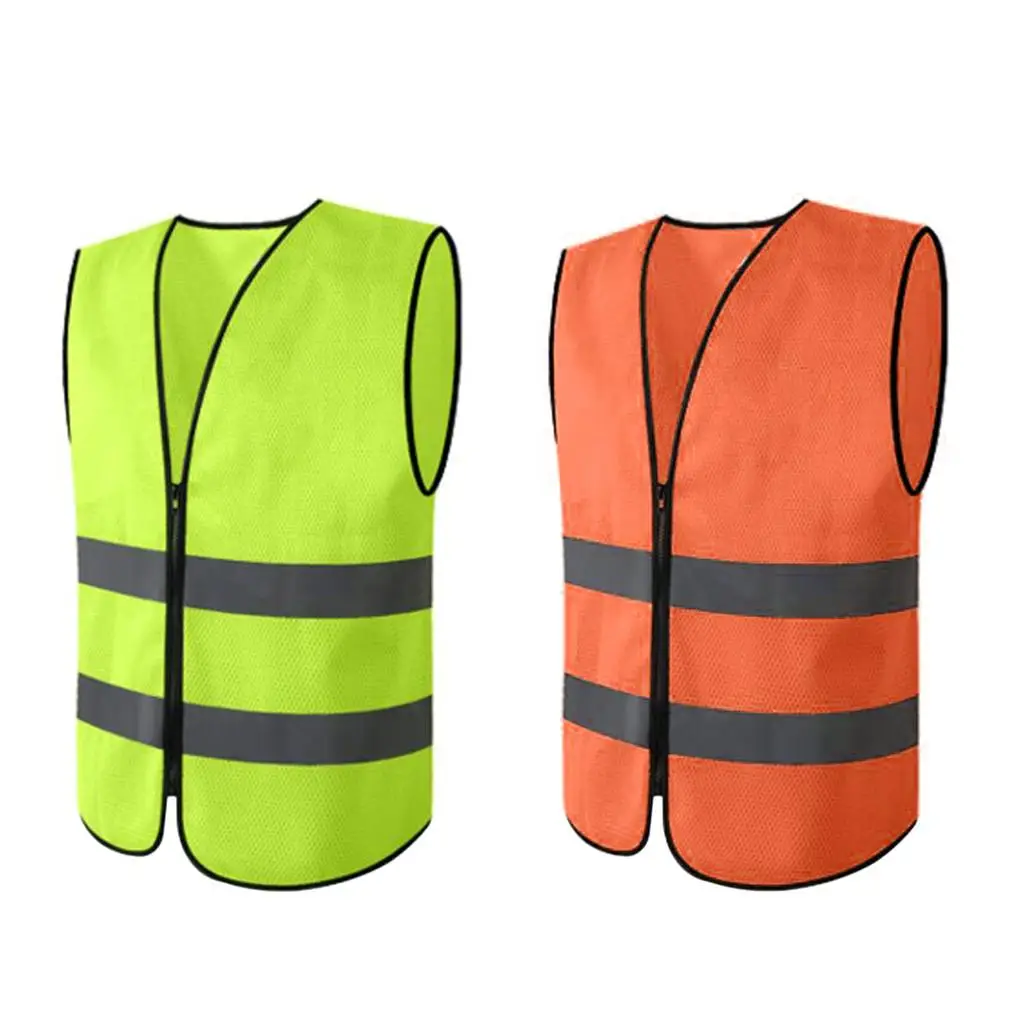 High Visibility Zipper Front With Reflective Strips, Premium, 2 Colors Optional