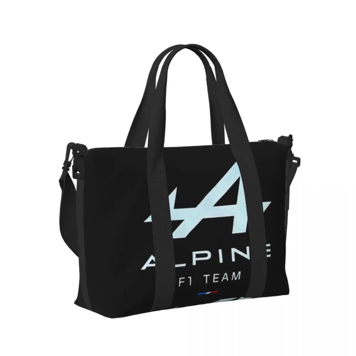 

Custom Alpine Team Beach Travel Bag Large Capacity Tote Bags for Gym Sport Women Shopping Duffle Shoulder Bag