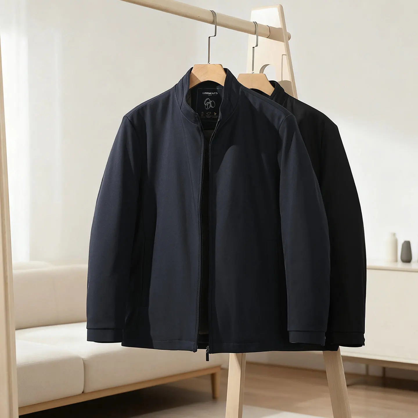 

Trade King Men's Winter Warm Stand Collar Cotton Jaet Silk Filled Adstrative Series Faionable Urban Sle Casual Busi...