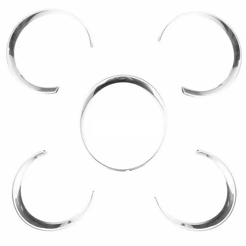 Strange 2X For Cayenne 958 2011-2018 Silver Car Dashboard Meter Ring Covers Trim Interior Decoration