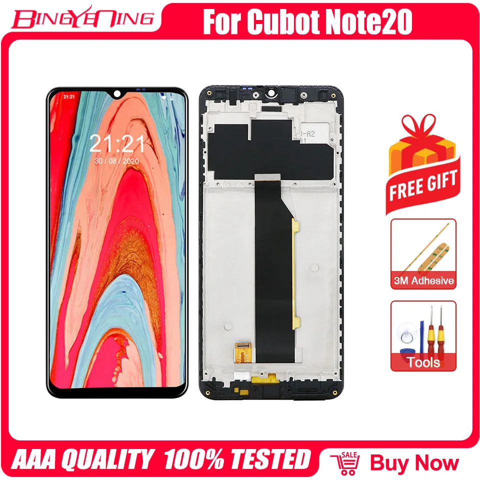 

Top New Original For Cubot Note 20/Note 20 Pro LCD&Touch screen Digitizer with frame display Screen module accessories