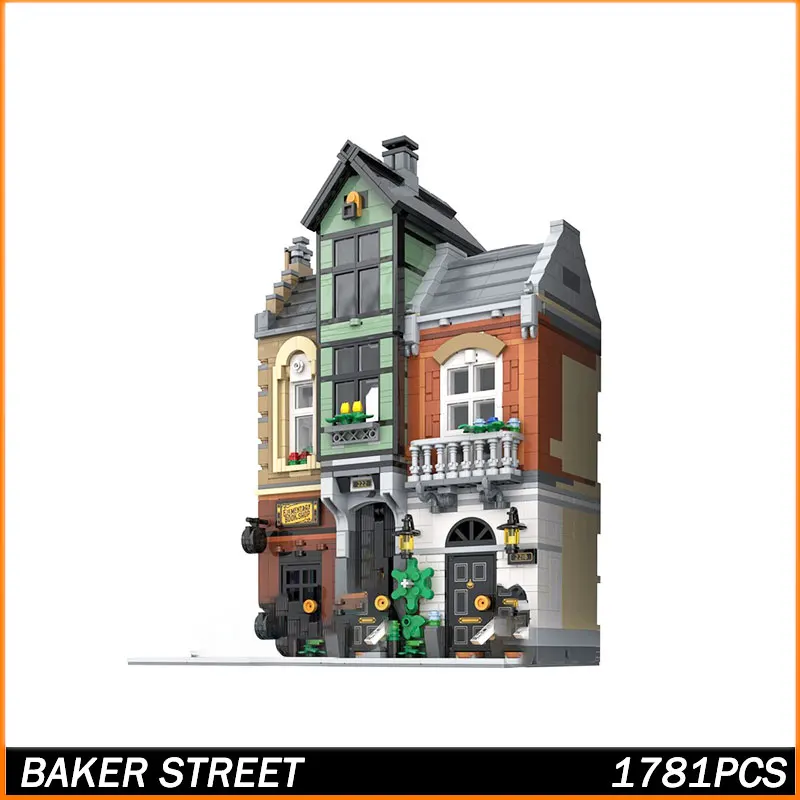 

MOC Building Block MOC Street View Baker Street Movie Model Brick Toys Particle Education Creative Juguetes Xmas Gift 1781PCS