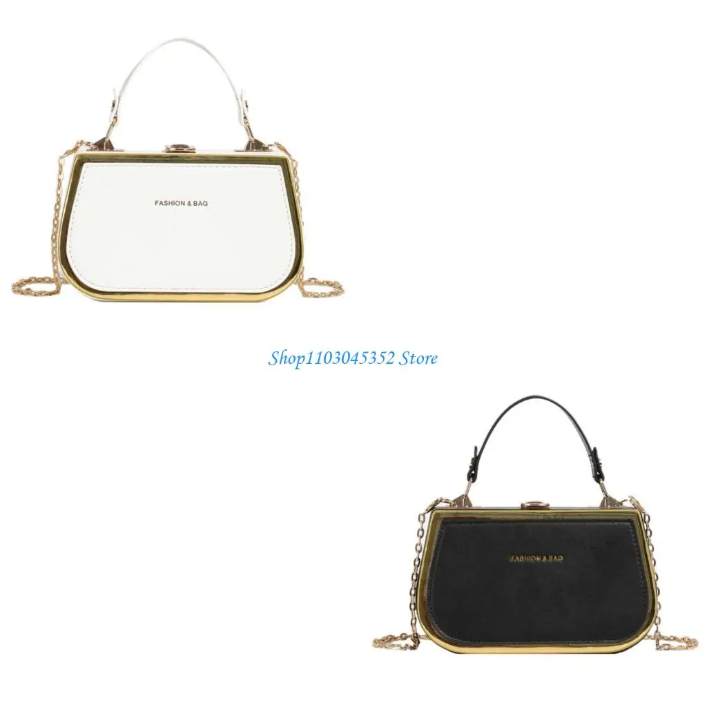 

Women Chain Handbag Simple Shoulder Bag PU Leather Commuting Bag Fashion Crossbody Bag Commuting Bag for Daily