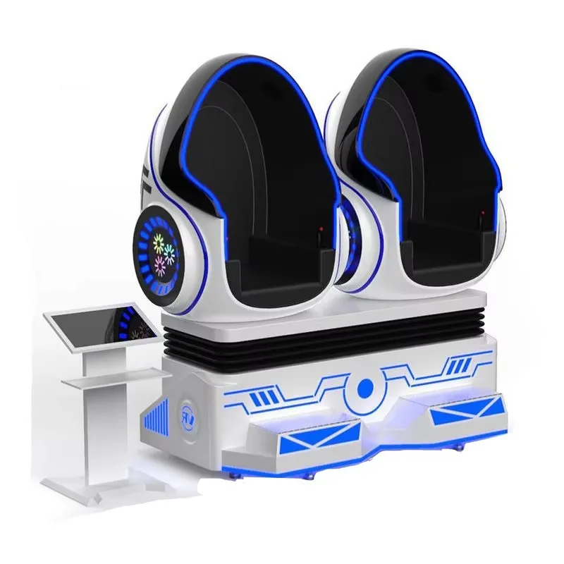 2026 Hot Sale FL Double Seat Blue 9D VR Cinema Egg Chair Game Simulator Virtual Reality VR EggTheme Park Amusement Vr Customized