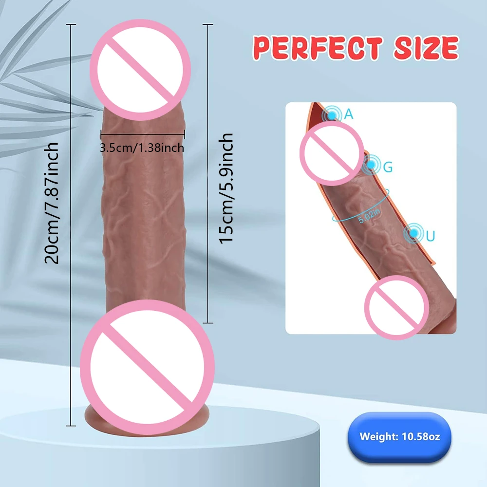 Realistic Soft Dildo for Men And Women G-spot Anal Plug Masturbator Thick Penis Adult Sex Toy for Stimulation 18+ 4
