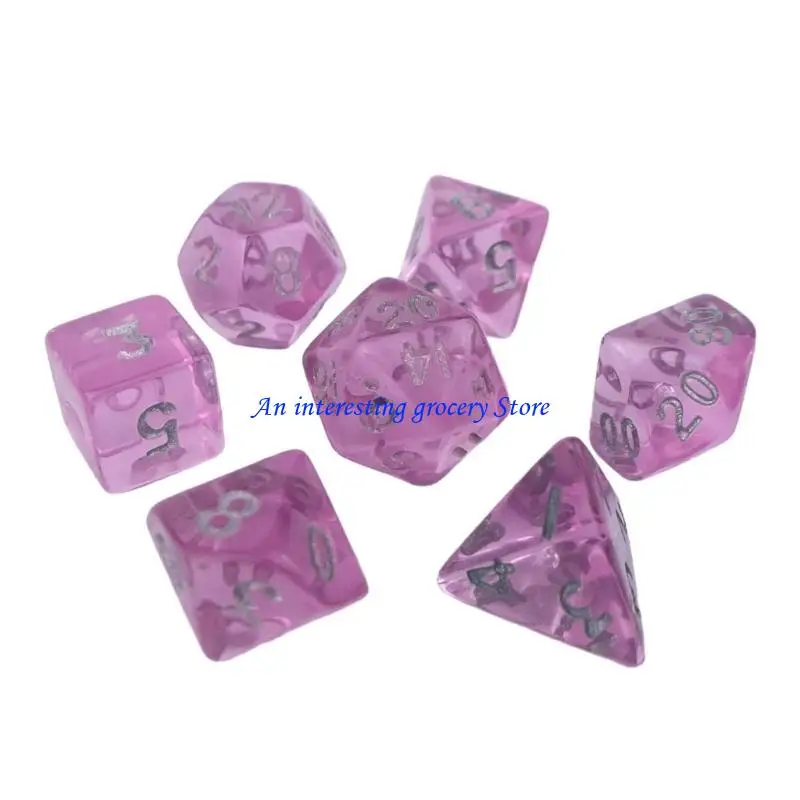 652D Mini Polyhedral Dices Clear Acrylic Dices Tiny Role Playing Table Game Dices