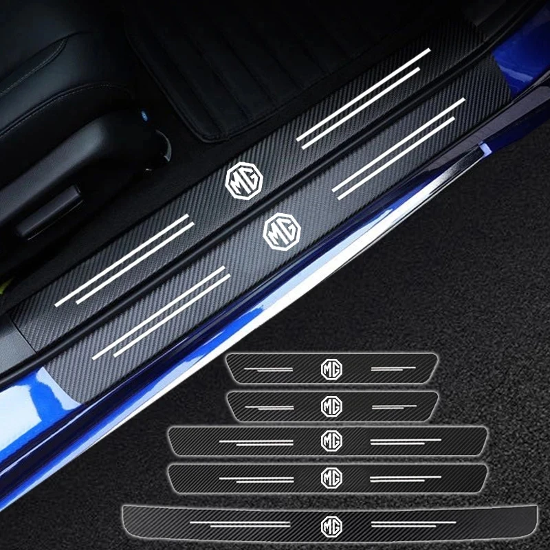 

Car Door Sill Protector Carbon Fiber Pattern Threshold Stickers For Mercedes Benz BMW Volkswagen Tesla Lexus Honda Toyota