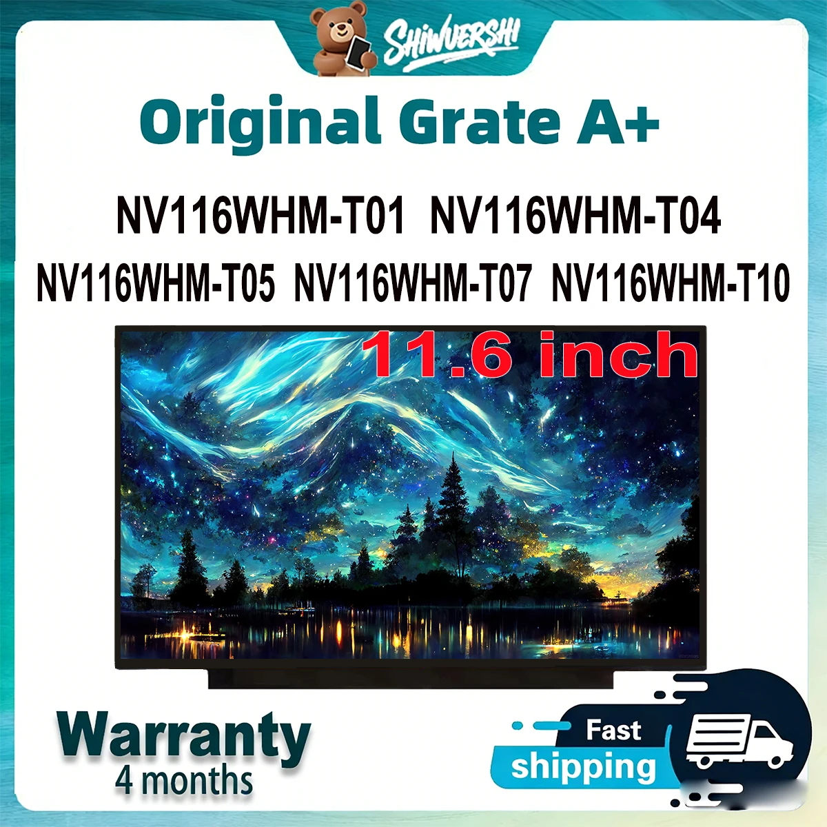 

11.6 inch Slim Laptop Lcd Screen Touch Monitor Panel NV116WHM T01 NV116WHM T04 NV116WHM-T05 NV116WHM T07 NV116WHM T10 Wholesale