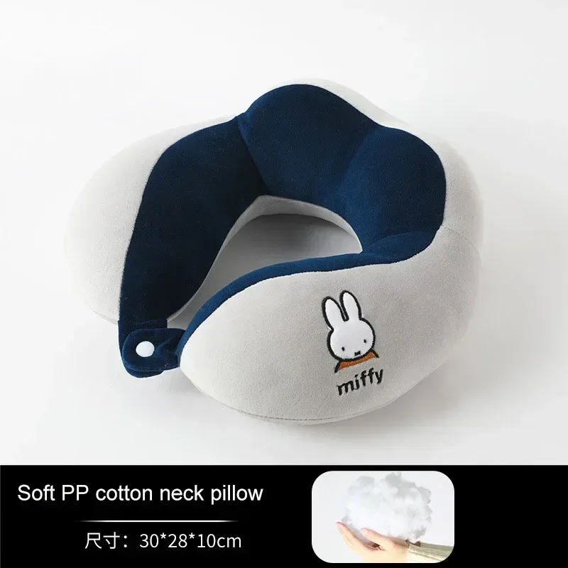 Miffy Four Hump Peaks Neck Pillow Cervical Occipital Region Kawaii Comfortable U-shaped Travel Pillow Cute Cars and Airplanes