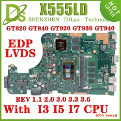 X555LD płyta główna Asus X555LN/X555LNB/X555LP/X555LB/X555LJ/X555LF/X555L Laptop płyta główna z 4GB I3 I5 I7 4K 100% pracy
