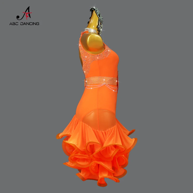 2024 New Latin Dance Dress Competition Costume Adult Professional Party Line Suit Wear Sexy Skirt Cocktail Samba Prom Customized