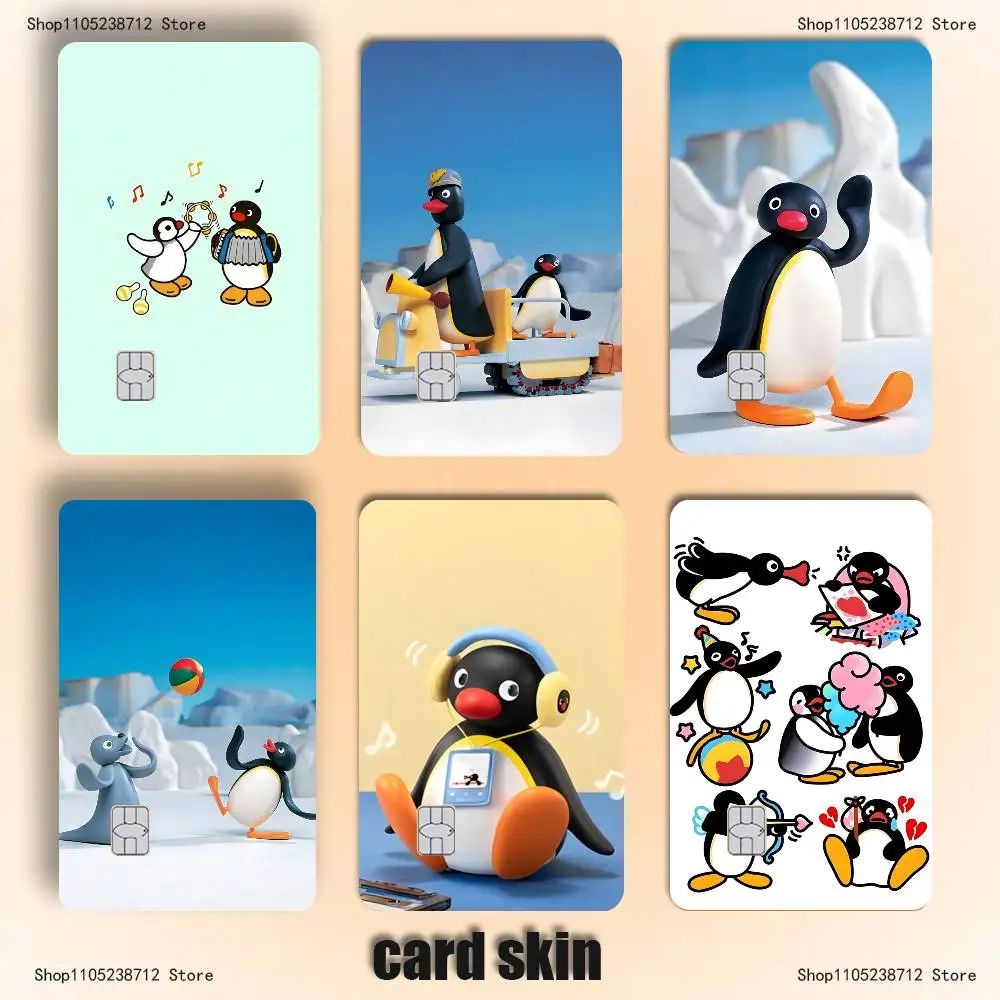 

Penguin P-Pingu Funny Credit Debit Bus campus Access Card Cool Decoration Waterproof Scratch Resistant Stickers