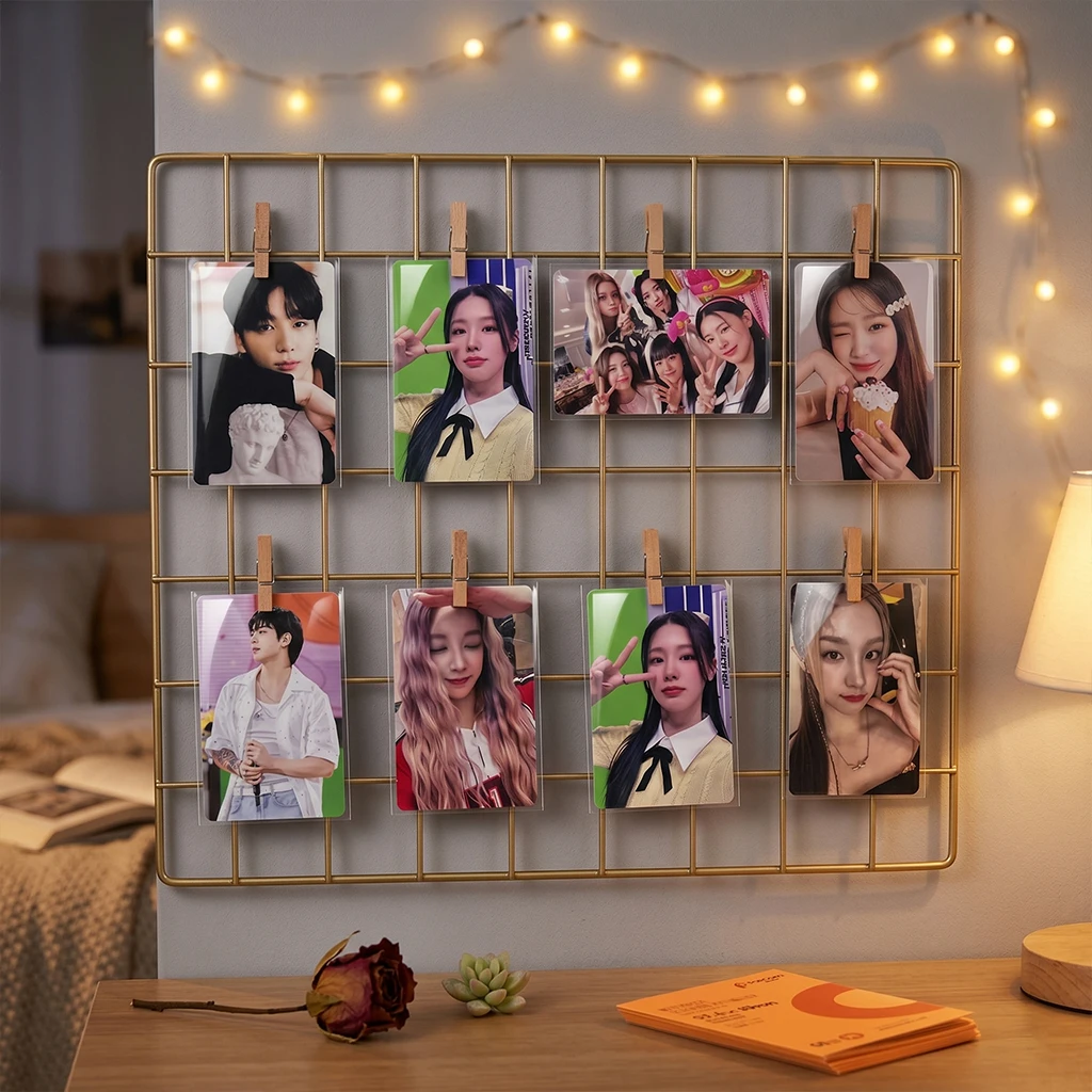Korea Card Sleeves Clear Acid Free CPP HARD Photocard Holographic Protector Film Album Binder Photo Popcorn Card 50pcs