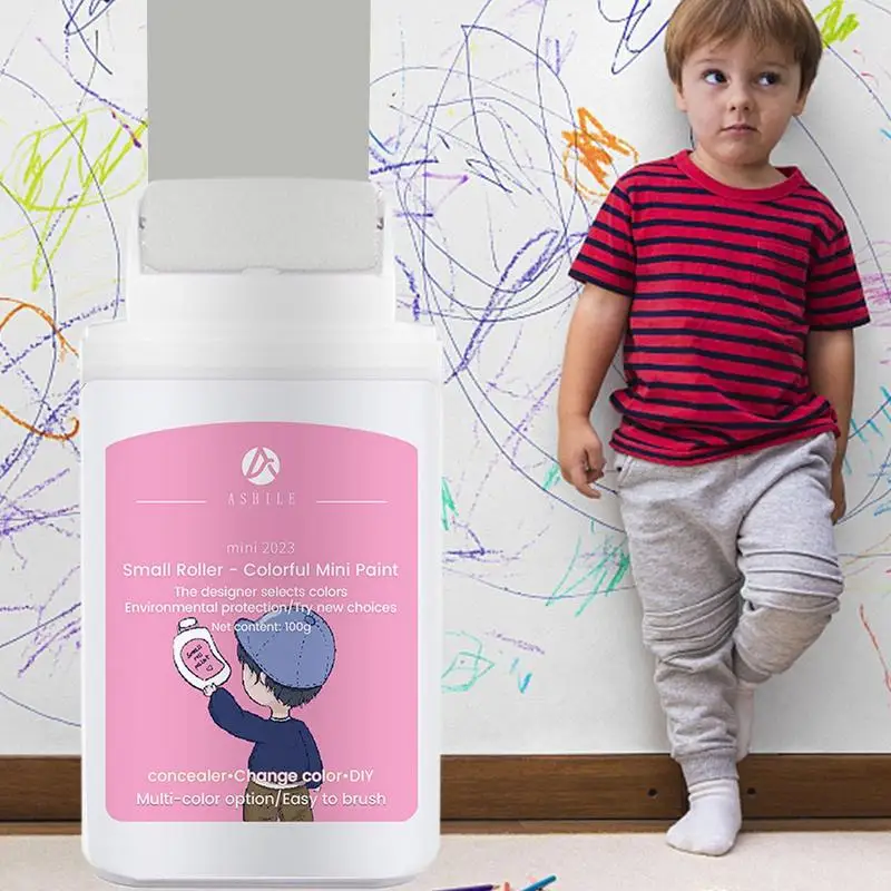 Mini Rouleau de Peinture Murale en Latex avec Réparation, Brosse à Rouler