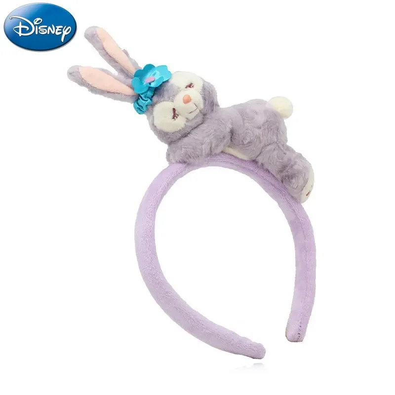 Disney StellaLou Hair decoration Cute Plush Bunny Ear Headband Hair Rope Strawberry Bear Headgear Christmas Hair Accessories