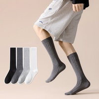 3/6 Pairs High Quality Cotton Sport Socks for Men And Women Calf Support Compression Socks White for Running Cycling Volleyball