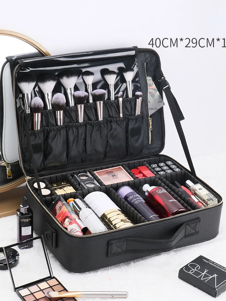 Make-up Bag Advanced White Cosmetic Storage Bag Portable Go Out with Makeup Artist Waterproof Portable Tattoo Toolbox. E675