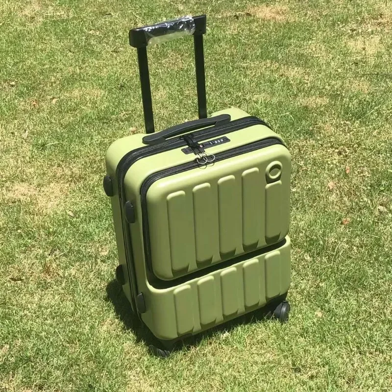 Front Opening 20 inch Trolley Case With wheels Password Travel Suitcase Boarding Box Rolling Luggage With USB Charging Suitcase