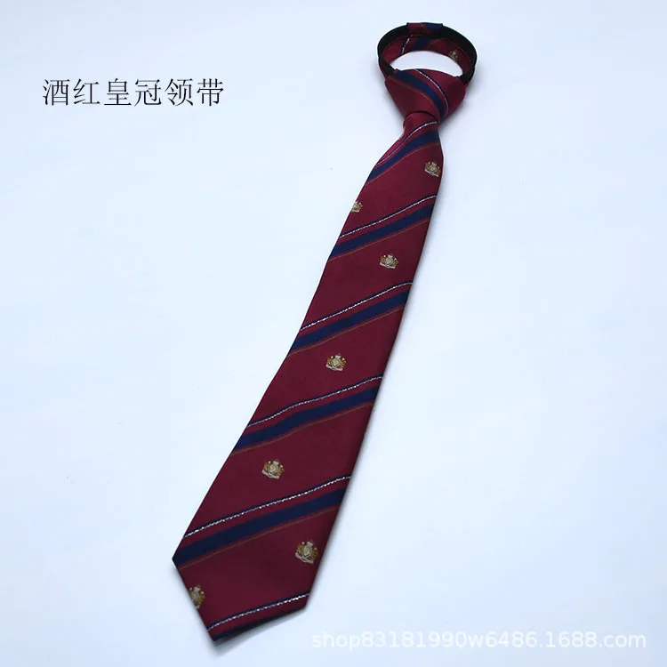 Tie dk/jk uniform, school uniform, garden uniform, crown tie, men's free tying, sample supply