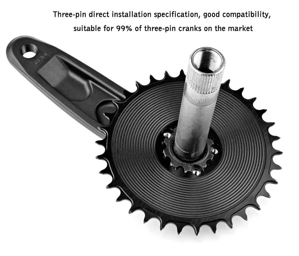 GOLDIX 3-Bolzen 3mm Offset Fahrrad-Kettenblatt mit breiten und schmalen Zähnen, AERO-Kettenblatt, CNC-Hohlschnitt-Bearbeitung für 3-Bolzen-Kurbelgarnitur – Detail 13